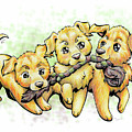 Playtime Golden Retriever by Sipporah Art and Illustration Playtime Golden Retriever by Sipporah Art and Illustration