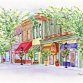 Plaza Shops Painting by Lori Taylor Plaza Shops Painting by Lori Taylor