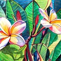 Plumeria Garden Painting by Marionette Taboniar Plumeria Garden Painting by Marionette Taboniar