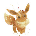 Pokemon Eevee Mixed Media by Monn Print Pokemon Eevee Mixed Media by Monn Print