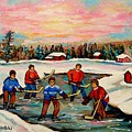 Pond Hockey Countryscene by Carole Spandau Pond Hockey Countryscene by Carole Spandau
