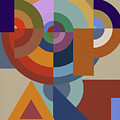 Pop Art Bauhaus - Abstract Graphic Composition Painting by Big Fat Arts Pop Art Bauhaus - Abstract Graphic Composition Painting by Big Fat Arts