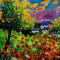 Poppies and daisies 560110 Painting by Pol Ledent Poppies and daisies 560110 Painting by Pol Ledent