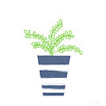 Potted Plant 1- Art by Linda Woods Mixed Media by Linda Woods Potted Plant 1- Art by Linda Woods Mixed Media by Linda Woods