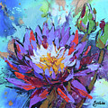 Purple Lotus Painting by Jyotika Shroff Purple Lotus Painting by Jyotika Shroff