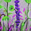 Purple And Green Flowers by Ruth Palmer Purple And Green Flowers by Ruth Palmer