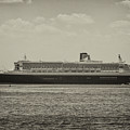 Queen Mary 2 in Sepia Photograph by Dale Powell Queen Mary 2 in Sepia Photograph by Dale Powell