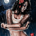 Rain When I Die Painting by Pete Tapang Rain When I Die Painting by Pete Tapang