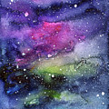 Rainbow Galaxy Watercolor Painting by Olga Shvartsur Rainbow Galaxy Watercolor Painting by Olga Shvartsur