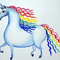 Rainbow Unicorn Painting by Debbie Criswell Rainbow Unicorn Painting by Debbie Criswell
