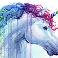 Rainbow Unicorn Watercolor by Olga Shvartsur Rainbow Unicorn Watercolor by Olga Shvartsur