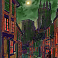 Rainy Night in Kirkgate Painting by Glenn Marshall Rainy Night in Kirkgate Painting by Glenn Marshall