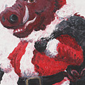 Razorback Santa Painting by Nadine Rippelmeyer Razorback Santa Painting by Nadine Rippelmeyer