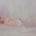 Reclining Nude 4 Painting by David Ladmore Reclining Nude 4 Painting by David Ladmore
