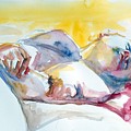 Reclining Study Painting by Barbara Pease Reclining Study Painting by Barbara Pease