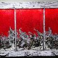 Red and White Window # 1 Mixed Media by Christopher Schranck Red and White Window # 1 Mixed Media by Christopher Schranck
