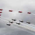 red Arrows with The Thunderbirds Digital Art by Airpower Art red Arrows with The Thunderbirds Digital Art by Airpower Art