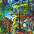 Red Bike On Royal Painting by Amzie Adams Red Bike On Royal Painting by Amzie Adams