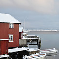 Boathouses Pyrography by Magnus Haellquist Boathouses Pyrography by Magnus Haellquist