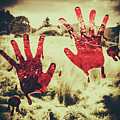 Red Handprints On Glass Of Windows by Jorgo Photography - Wall Art Gallery Red Handprints On Glass Of Windows by Jorgo Photography - Wall Art Gallery