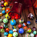 Red Jar With Marbles by Garry Gay Red Jar With Marbles by Garry Gay