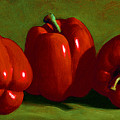 Red Peppers Painting by Frank Wilson