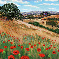 Red Poppies and Wild Rye Painting by Laura Iverson Red Poppies and Wild Rye Painting by Laura Iverson