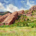 Red Rocks Amphitheatre Painting by Anne Gifford Red Rocks Amphitheatre Painting by Anne Gifford