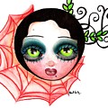 Red Spider Web Painting by Abril Andrade Red Spider Web Painting by Abril Andrade