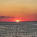 Red Sun Sets Over Ocean Photograph by Vic Ritchey Red Sun Sets Over Ocean Photograph by Vic Ritchey