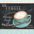Retro Coffee 1 Painting by Debbie DeWitt Retro Coffee 1 Painting by Debbie DeWitt