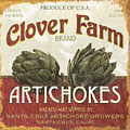 Retro Veggie Labels 1 Painting by Debbie DeWitt Retro Veggie Labels 1 Painting by Debbie DeWitt