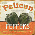 Retro Veggie Labels 3 Painting by Debbie DeWitt Retro Veggie Labels 3 Painting by Debbie DeWitt