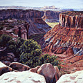 Rimrocked No Way Down Painting by Page Holland Rimrocked No Way Down Painting by Page Holland