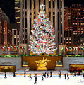 Rockefeller Center - New York City Painting by Christine Hopkins Rockefeller Center - New York City Painting by Christine Hopkins