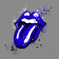 Rolling Stones Lips Dark Blue by Andrea Gatti Rolling Stones Lips Dark Blue by Andrea Gatti