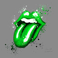 Rolling Stones Lips Dark Green by Andrea Gatti Rolling Stones Lips Dark Green by Andrea Gatti