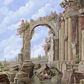 Roman ruins Painting by Guido Borelli Roman ruins Painting by Guido Borelli