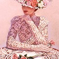 Romantic Lady Painting by Sue Halstenberg Romantic Lady Painting by Sue Halstenberg