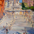 Rome Piazza di Spagna Painting by Ylli Haruni Rome Piazza di Spagna Painting by Ylli Haruni