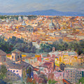 Rome View from Gianicolo Painting by Ylli Haruni Rome View from Gianicolo Painting by Ylli Haruni