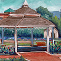 Rose Garden Gazebo Painting by Kevin Hughes Rose Garden Gazebo Painting by Kevin Hughes