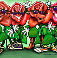 Roses Party Painting by Kevin Middleton Roses Party Painting by Kevin Middleton