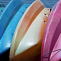 Row of Kayaks Photograph by Denise Harty