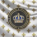 Royal Crown of France over Royal Standard Digital Art by Serge Averbukh Royal Crown of France over Royal Standard Digital Art by Serge Averbukh