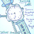 On Time Drawing by Carole Brecht On Time Drawing by Carole Brecht