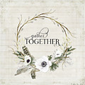 Rustic Farmhouse Gather Together Shiplap Wood Boho Feathers n Anemone Floral 2 Painting by Audrey Jeanne Roberts Rustic Farmhouse Gather Together Shiplap Wood Boho Feathers n Anemone Floral 2 Painting by Audrey Jeanne Roberts