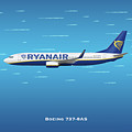 Ryan Air Boeing 737 Digital Art by Airpower Art Ryan Air Boeing 737 Digital Art by Airpower Art