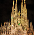 Sagrada Familia at night - Gaudi Photograph by Weston Westmoreland Sagrada Familia at night - Gaudi Photograph by Weston Westmoreland