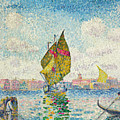 Sailboats On Giudecca Or Venice, Marine by Henri-Edmond Cross Sailboats On Giudecca Or Venice, Marine by Henri-Edmond Cross